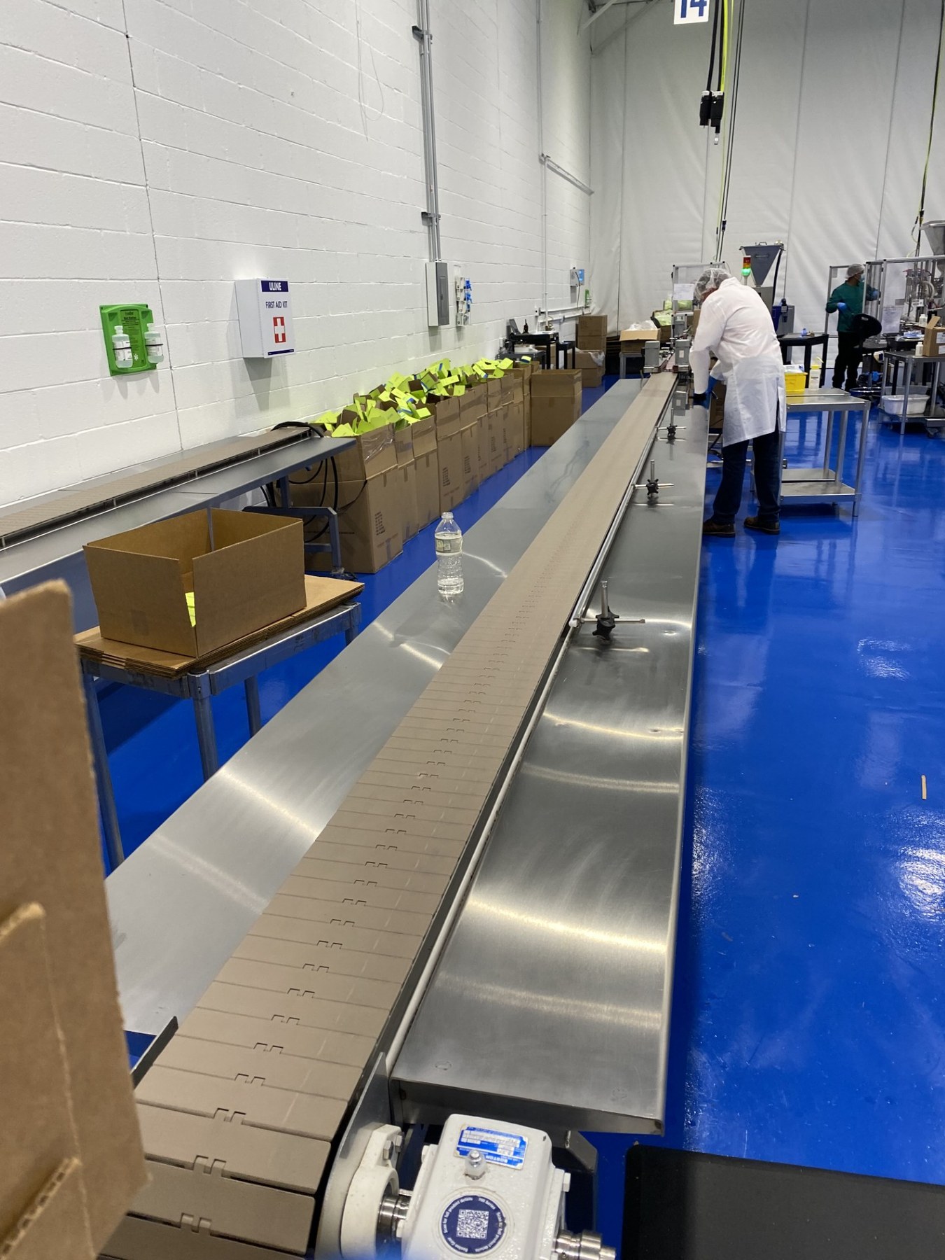 Stainless conveyor at a customer plant